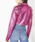 The Hot Chick Metallic Pink Short Jacket