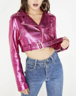 The Hot Chick Metallic Pink Short Jacket