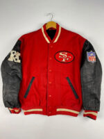 SF 49ers Red And Cream Varsity Jacket - Celebrity Jackets