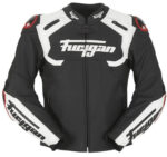 Black White Furygan Motorcycle Akira Leather Jacket