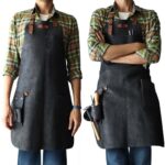 Black Workshop Leather Apron with Pockets