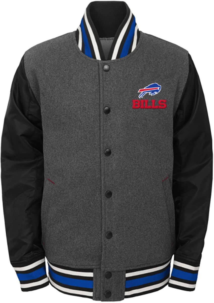 Blue White Vintage NFL Buffalo Bills Varsity Jacket - Maker of Jacket