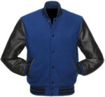 Royal Blue And Black Baseball Varsity Jacket