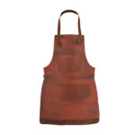 Tan Brown Leather Apron For Butcher Cooking