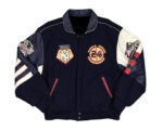 VINTAGE 90s New York Yankees Jeff Hamilton Leather Jacket Reversible Men's  XL