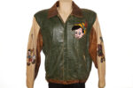 Vintage Leather Pinocchio Aviator Bomber Jacket