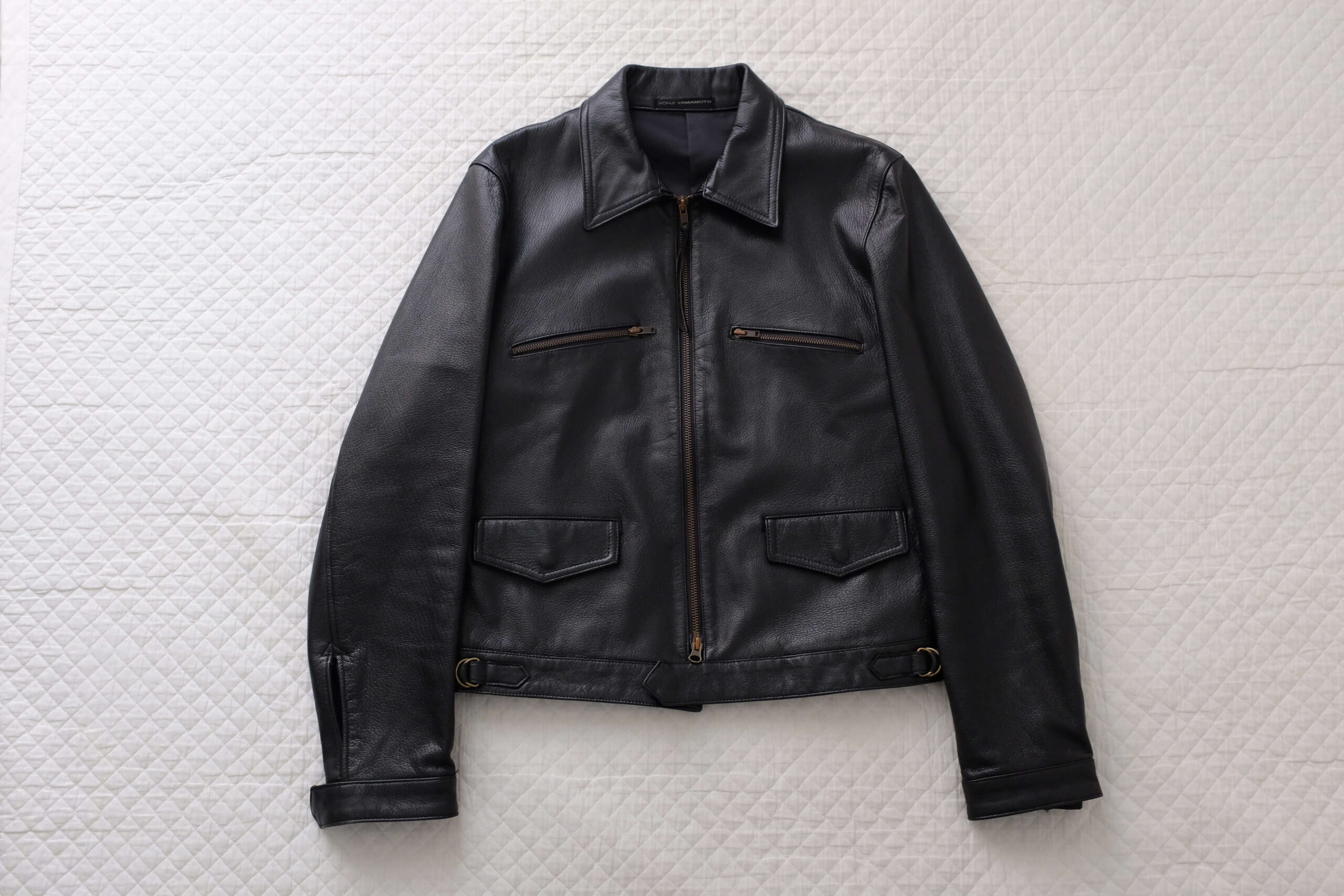 Yohji Yamamoto Black Leather Jacket - Maker of Jacket