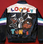 90s Looney Tunes Rap Hip Hop Leather Jacket