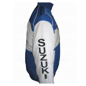 Blue White Suzuki GSXR Motorcycle Racing Textile Jacket