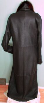 Brown Danier Shearling Fur Long Coat