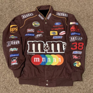 Brown Vintage NASCAR Elliot Sadler M&Ms Jacket