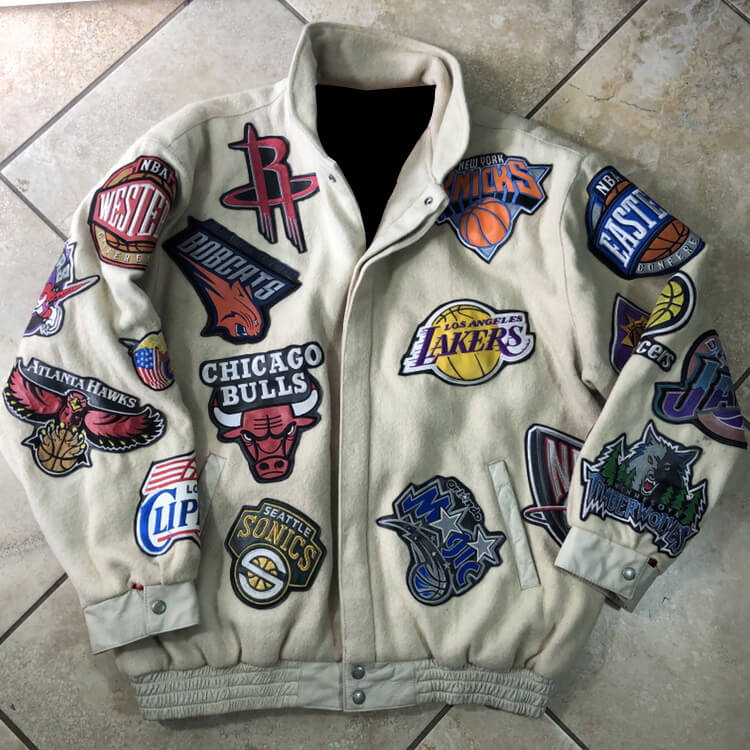 Vintage Jeff Hamilton NBA Wool Leather Jacket - Maker of Jacket