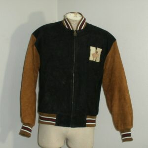 Mickey Mouse Embroidered Suede Leather Jacket