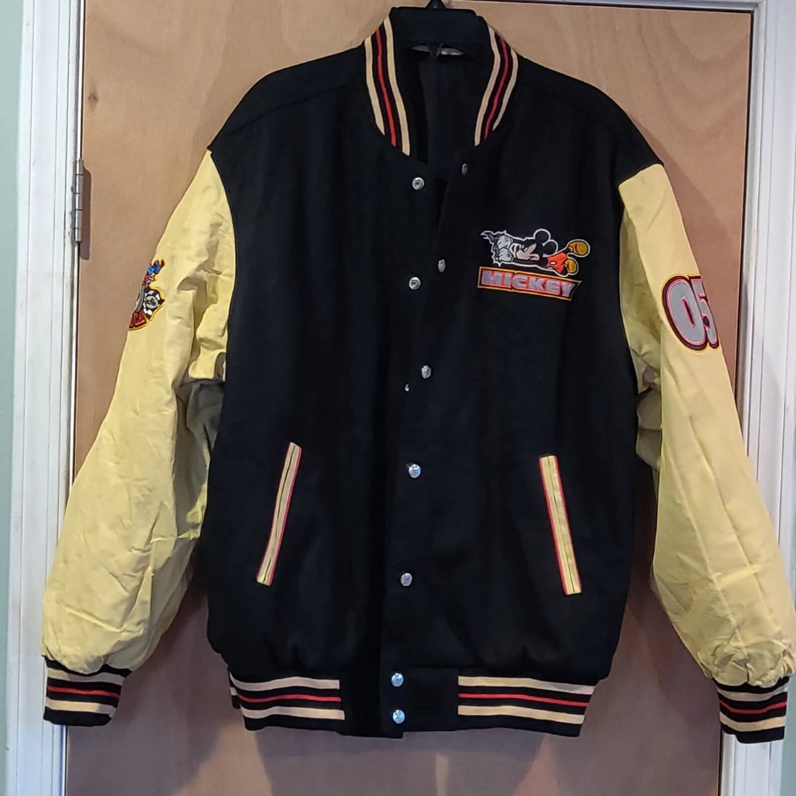 Mickey Mouse Racing Across America Varsity Jacket - Maker of Jacket
