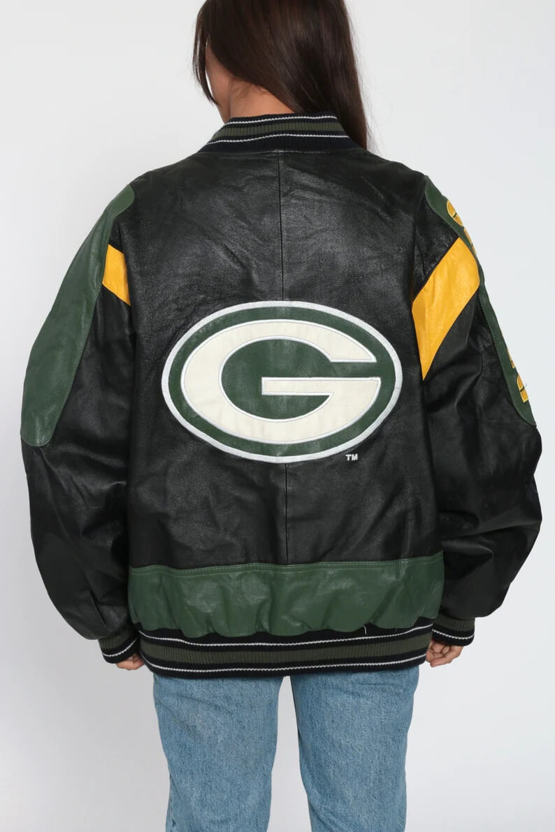 Green Bay Packers NFL Denim Bomber Jacket - 2XL – The Vintage Store