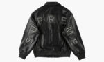 Supreme Arc Logo Studded Black Leather Jacket - Maker of Jacket