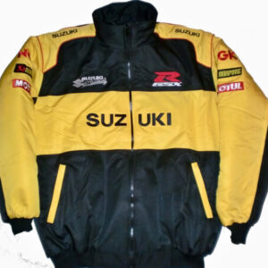 Suzuki GSXR Motorcycle Black And Yellow Textile Jacket