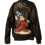 Vintage Disney Mickey Mouse Cartoon Leather Jacket