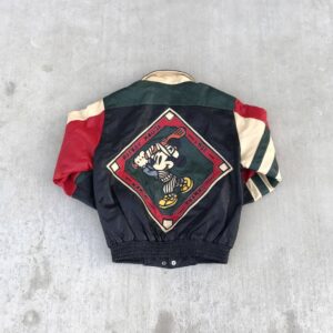 Vintage Mickey Mouse World Champs Leather Jacket