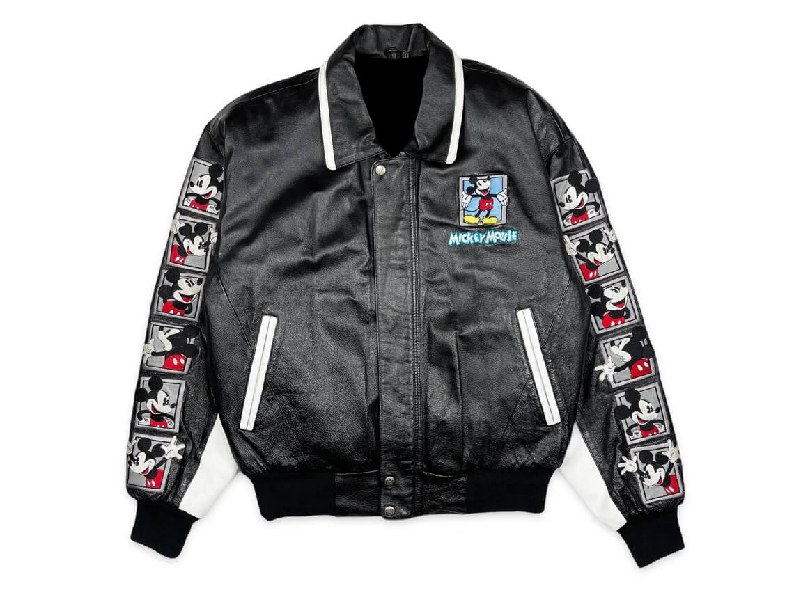 Walt Disney Vintage Mickey Mouse Leather Jacket Maker of Jacket