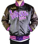 Willy Wonka Bar Golden Ticket Satin Jacket