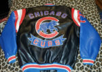 MLB Chicago Cubs Fans Style 4 Logo Black And Brown Leather Jacket