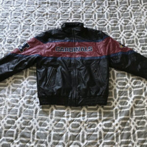 Arizona Cardinals Black NFL Team Leather Jacket