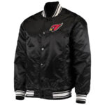 Arizona Cardinals Black Satin Full Snap Jacket