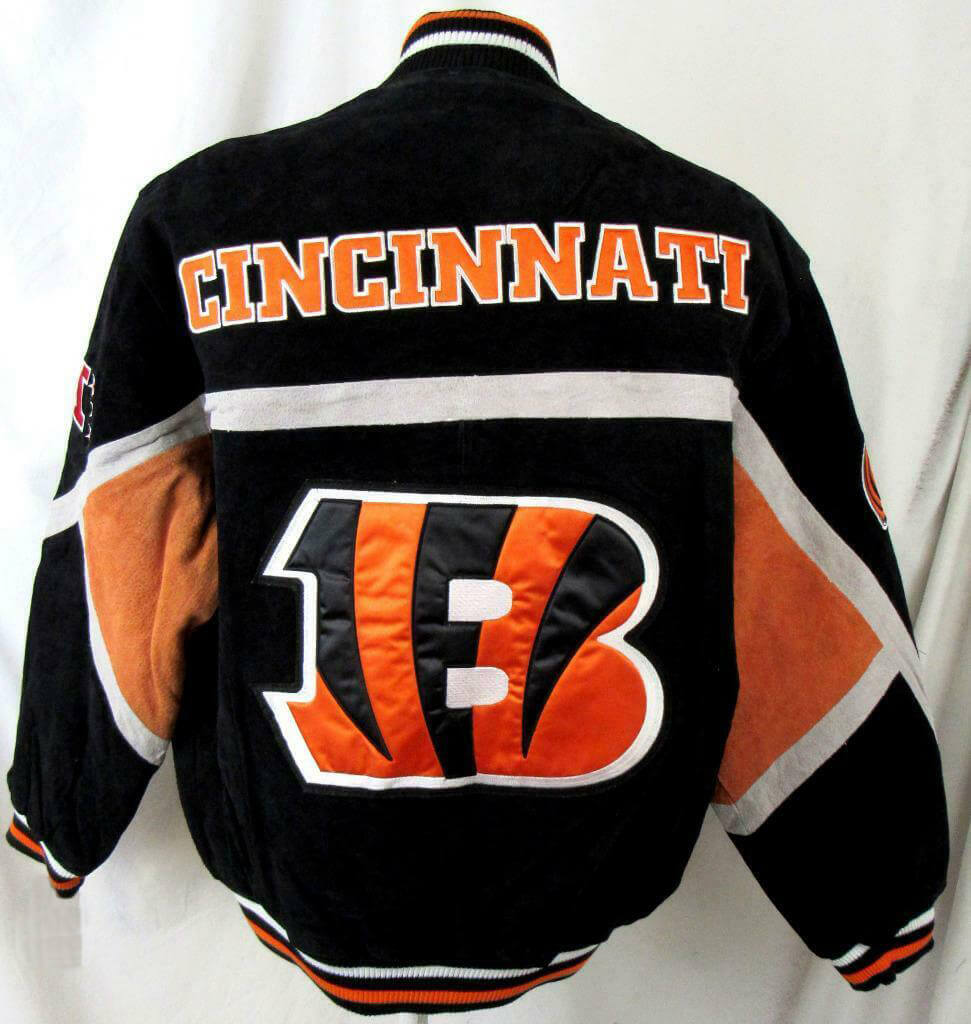 NFL Cincinnati Bengals Black Suede Leather Jacket - Maker of Jacket