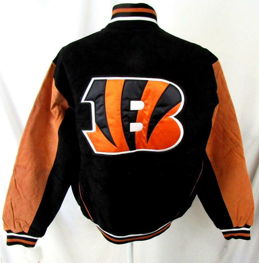 Vintage 1980s Cincinnati Bengals NFL Satin Bomber Jacket / 