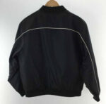 Black Supreme Contrast Script Varsity Jacket - Maker of Jacket