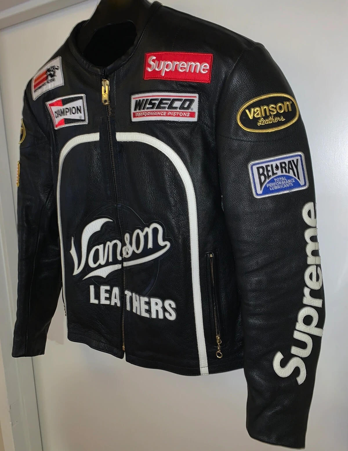 Black Supreme Vanson Leather Jacket