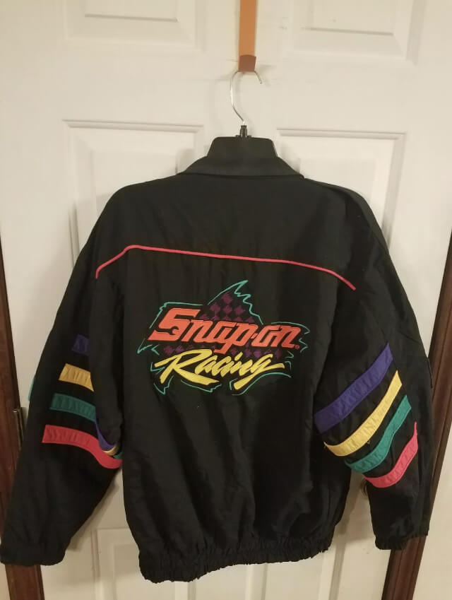 Vintage 90s Atlanta Braves MLB Baseball Jacket from Back to Snap