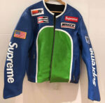 Blue Green Supreme Leather Jacket