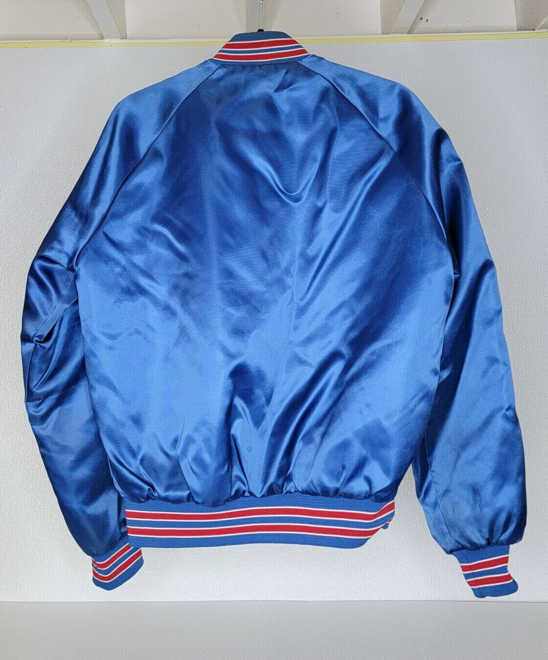 Buffalo Bills Blue Satin Bomber Jacket