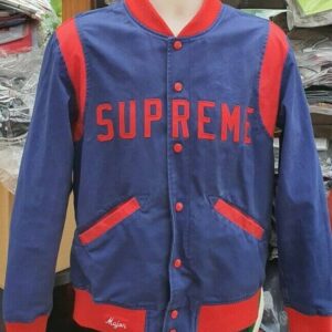 Blue Supreme Major Wool Varsity Jacket