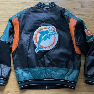 Miami Dolphins NFL Logo Vintage Leather Jacket For Men And Women -  Freedomdesign