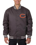Chicago Bears NFL Charcoal Bomber Jacket