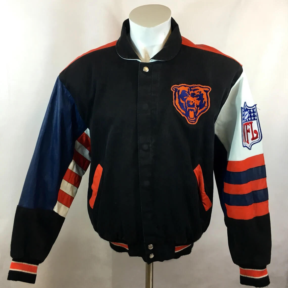 Rare Chicago Bears Jeff Hamilton Leather Jacket (M) – Retro Windbreakers