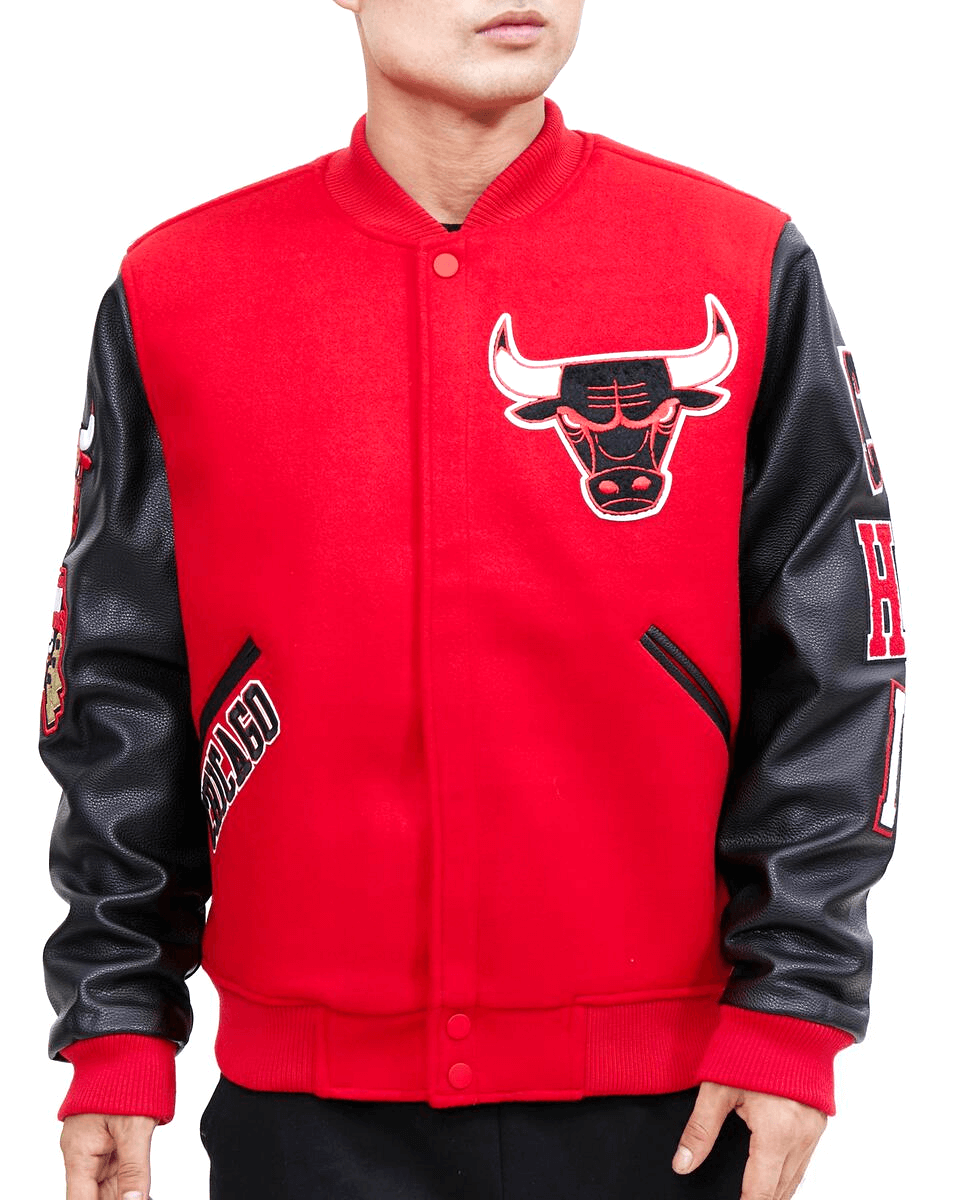 Maker of Jacket NBA Teams Chicago Bulls 6X Finals Champions Varsity Jacket