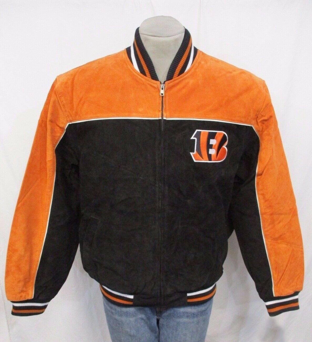 Maker of Jacket NFL Cincinnati Bengals Black Suede Leather