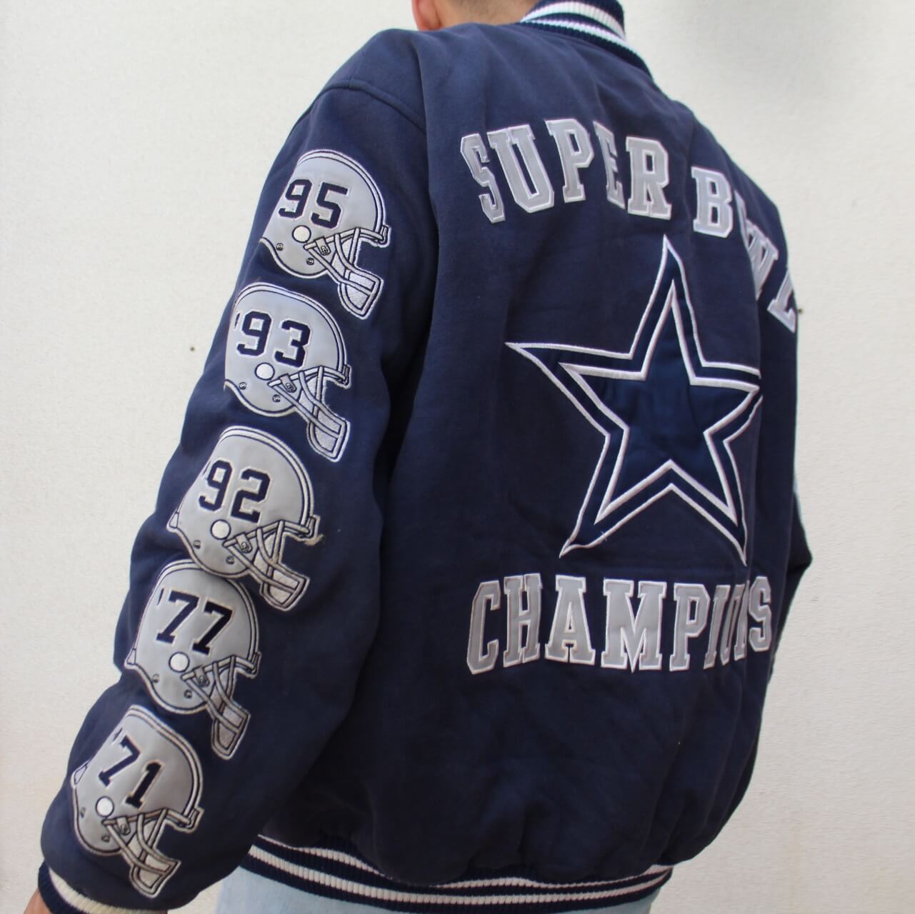 Dallas Cowboys NFL Blue Super Bowl Champions Jacket - Maker of Jacket