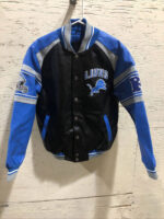 Detroit Lions Logo NFL Black 2D Leather Jacket - Owl Fashion Shop