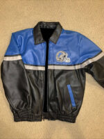 Blue Detroit Lions Pelle Pelle Leather Jacket - GLJ