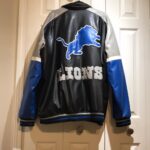 Detroit Lions NFL Black Leather Jacket