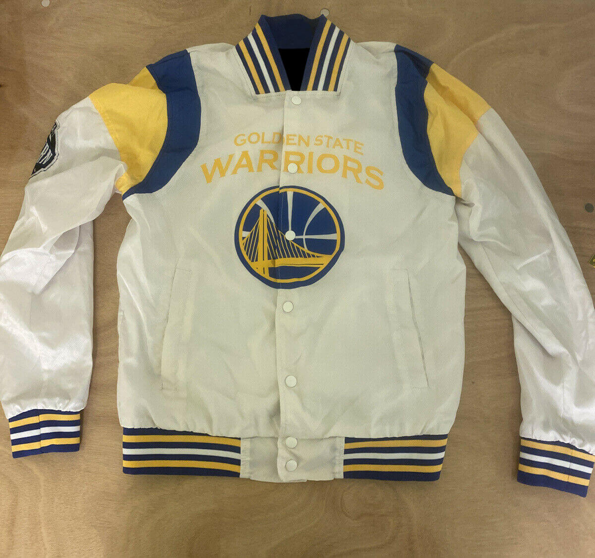 Warriors white 2024 championship jacket