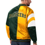 Green Bay Packers Leader Varsity Satin Full Snap Jacket
