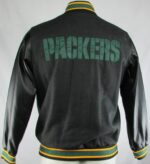 Green Bay Packers NFL Team Black Varsity Jacket