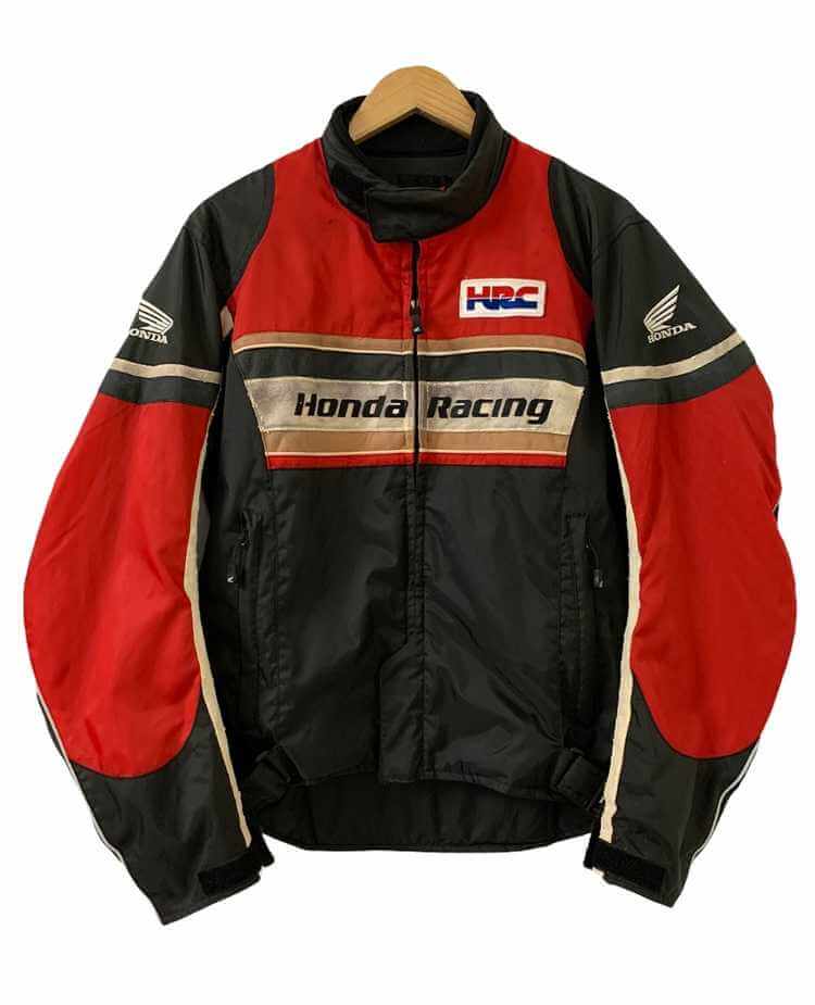 Honda Black Motorcycle Racing Textile Jacket - Maker of Jacket