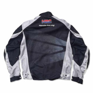 Honda Motorcycle Black And Gray Racing Textile Jacket